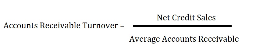 Accounts Receivable Turnover Formula = Net Credit Sales / Average Accounts Receivable